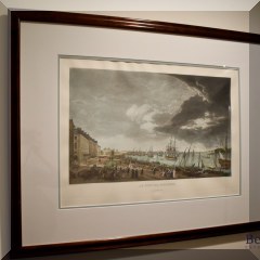 A22. Le Port de Bordeaux print by Joseph Vernet from Louvre. 24” x 32” - $85